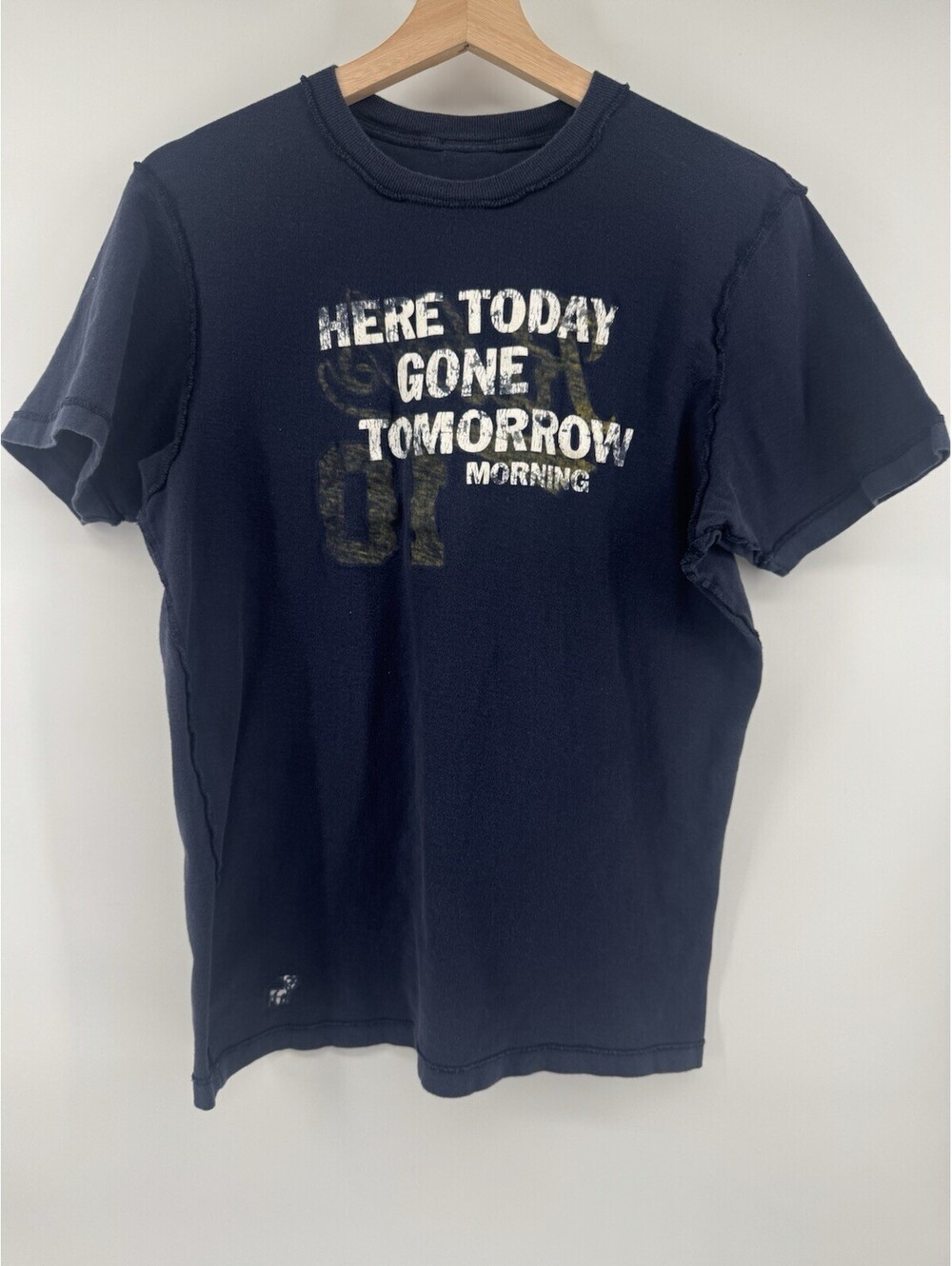 Vintage Y2K Abercrombie And Fitch Mens T Shirt Reversible Double Sided Size M